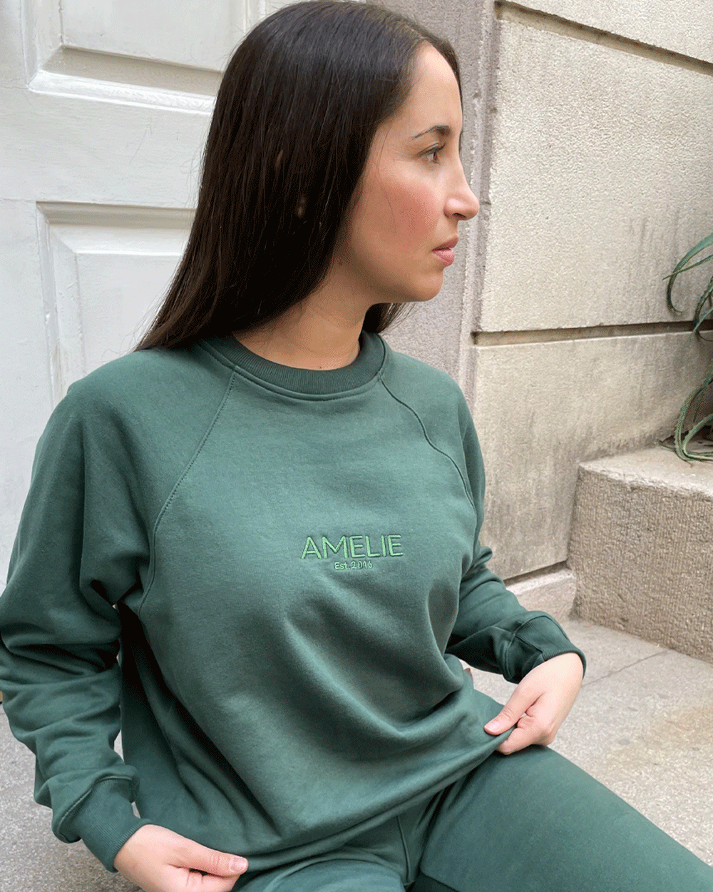 SWEATSHIRT OVERSIZED AMELIE VERDE MUSGO
