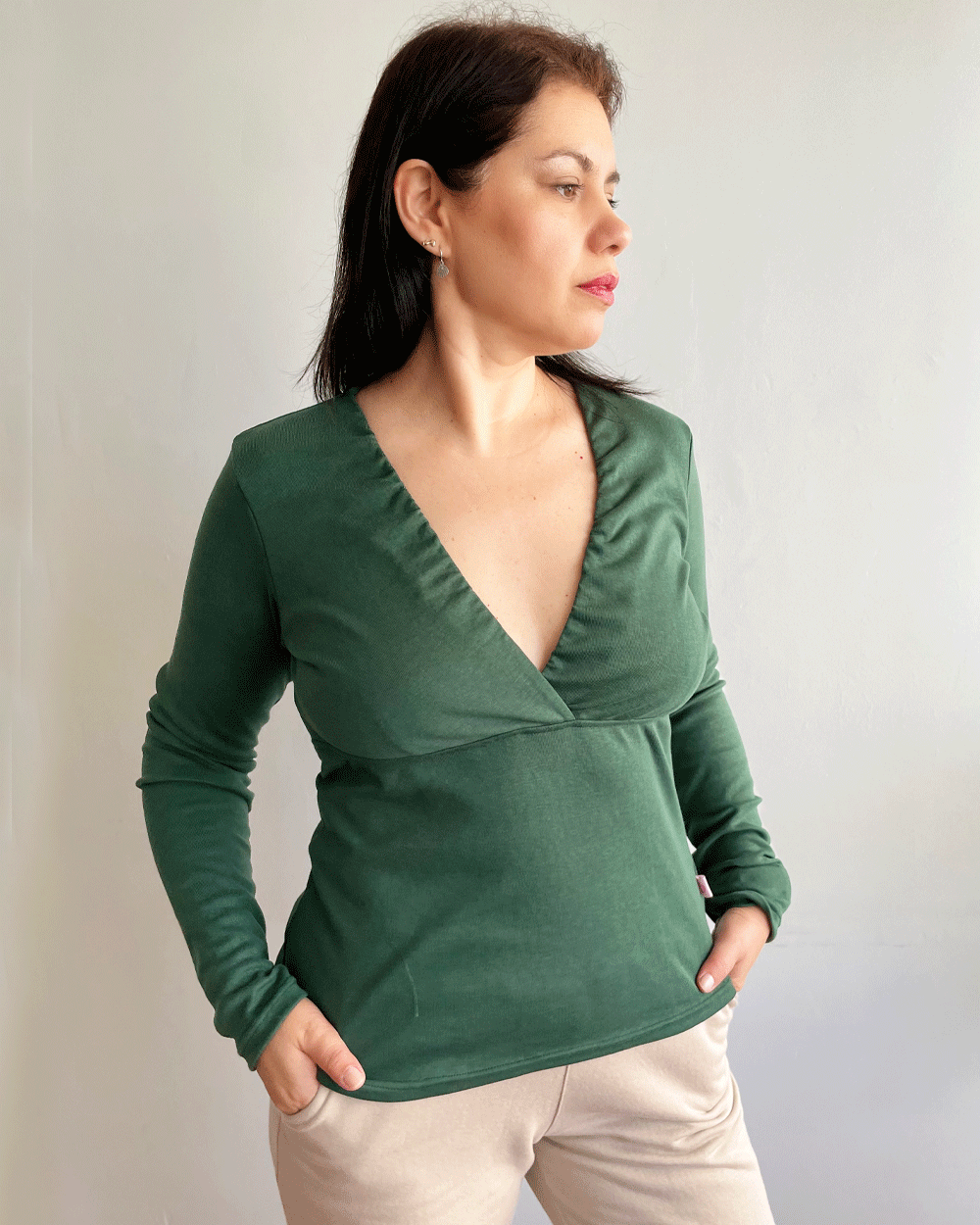 T-SHIRT ESCOTE CORAZON VERDE MUSGO