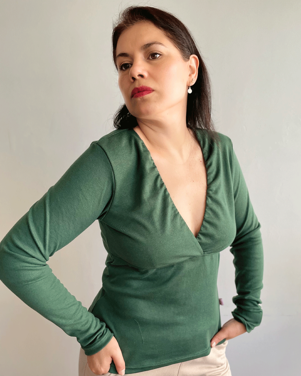 T-SHIRT ESCOTE CORAZON VERDE MUSGO