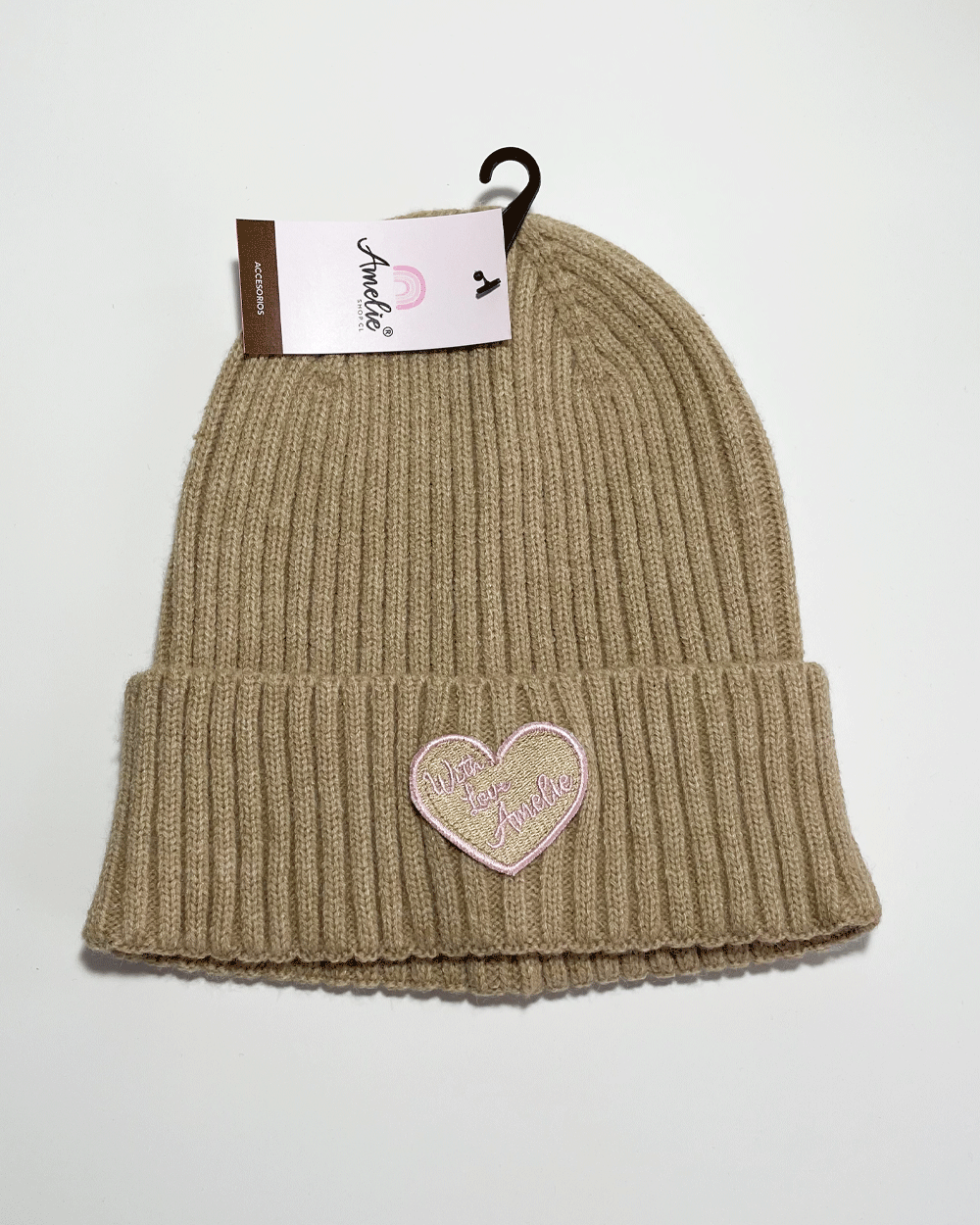 GORRO DE LANA WITH LOVE MOKA