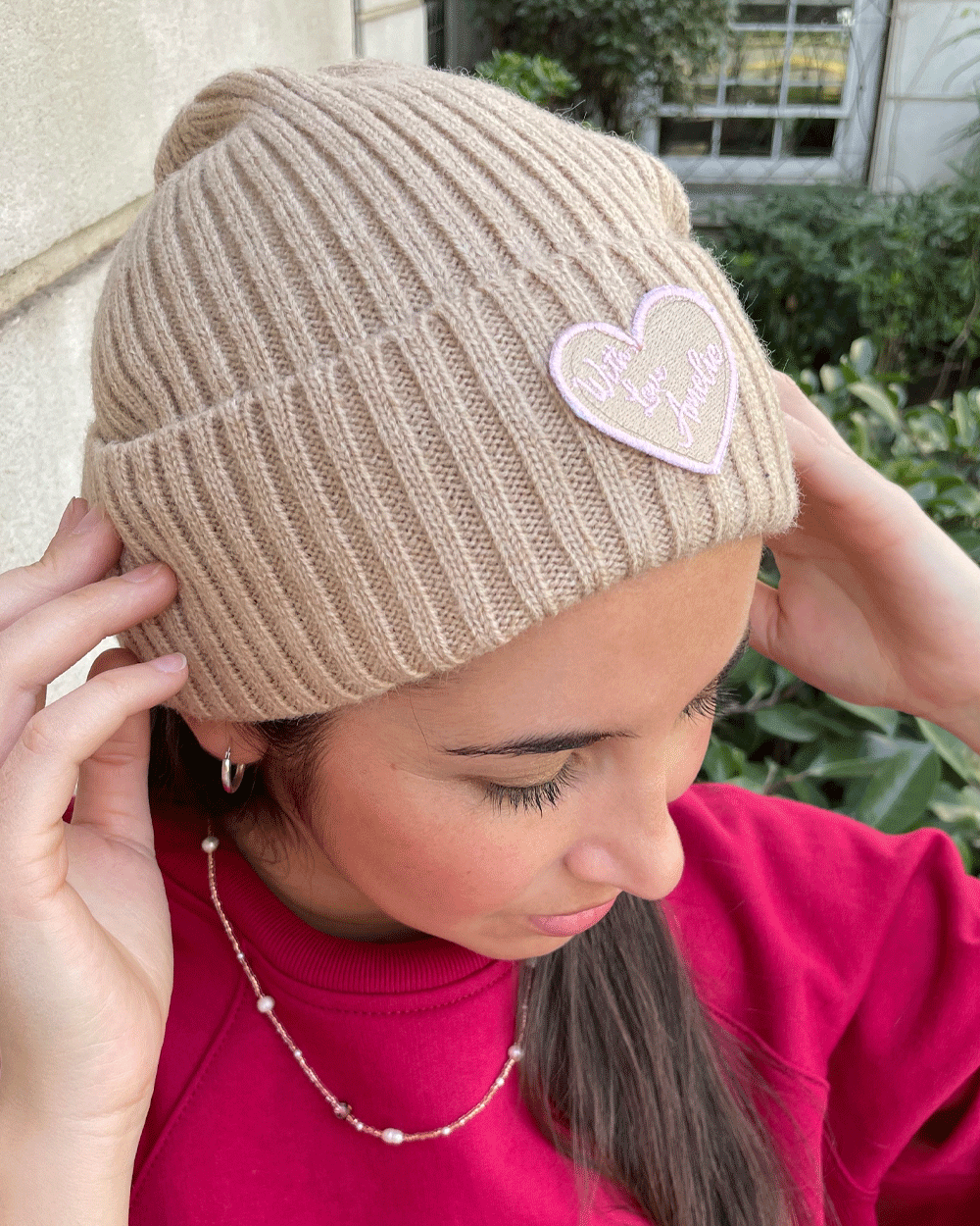 GORRO DE LANA WITH LOVE MOKA