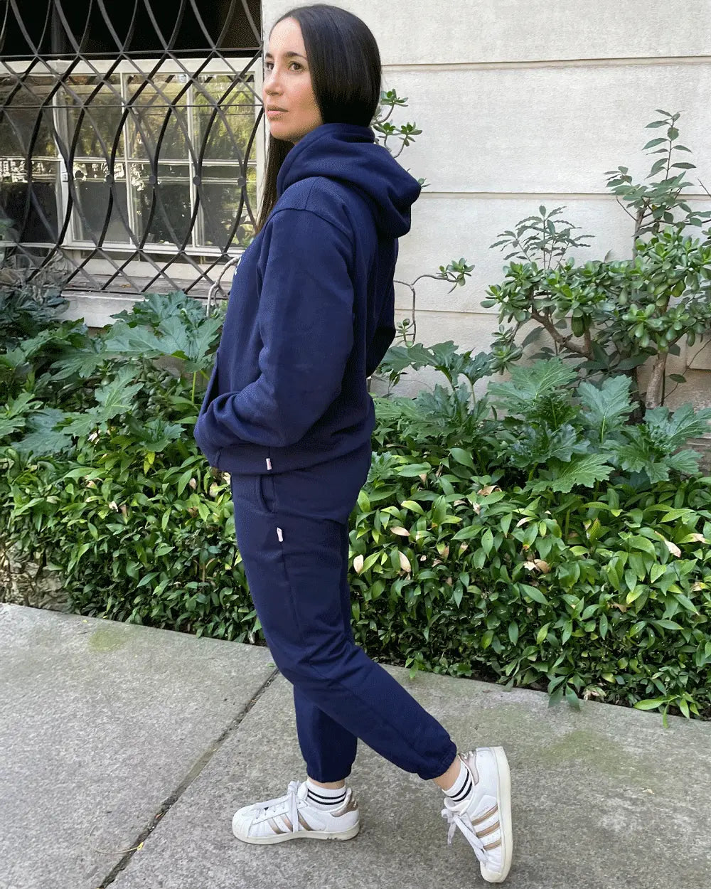 HOODIE OVERSIZED ALGODON AZUL NAVY