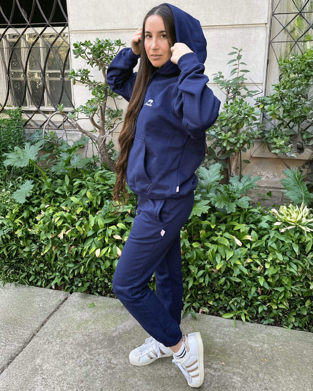 HOODIE OVERSIZED WITH LOVE AZUL NAVY