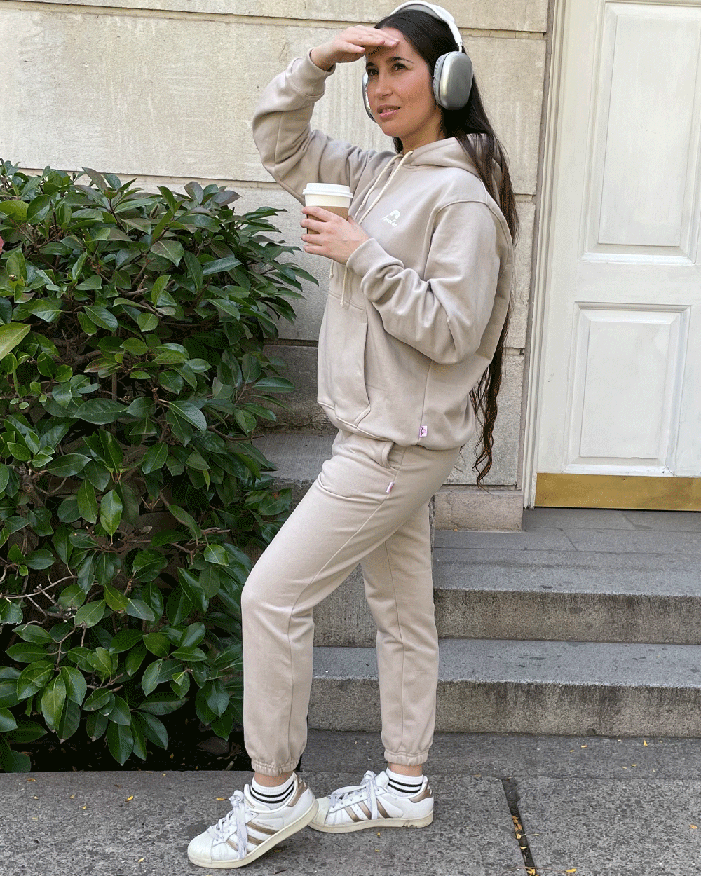 HOODIE OVERSIZED WITH LOVE MOKA