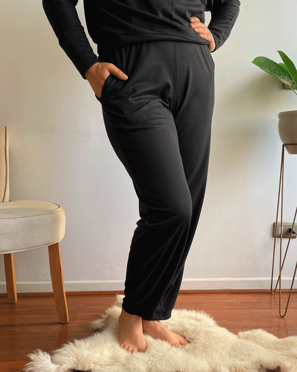 PANTALON COMFY BOMBACHA NEGRO