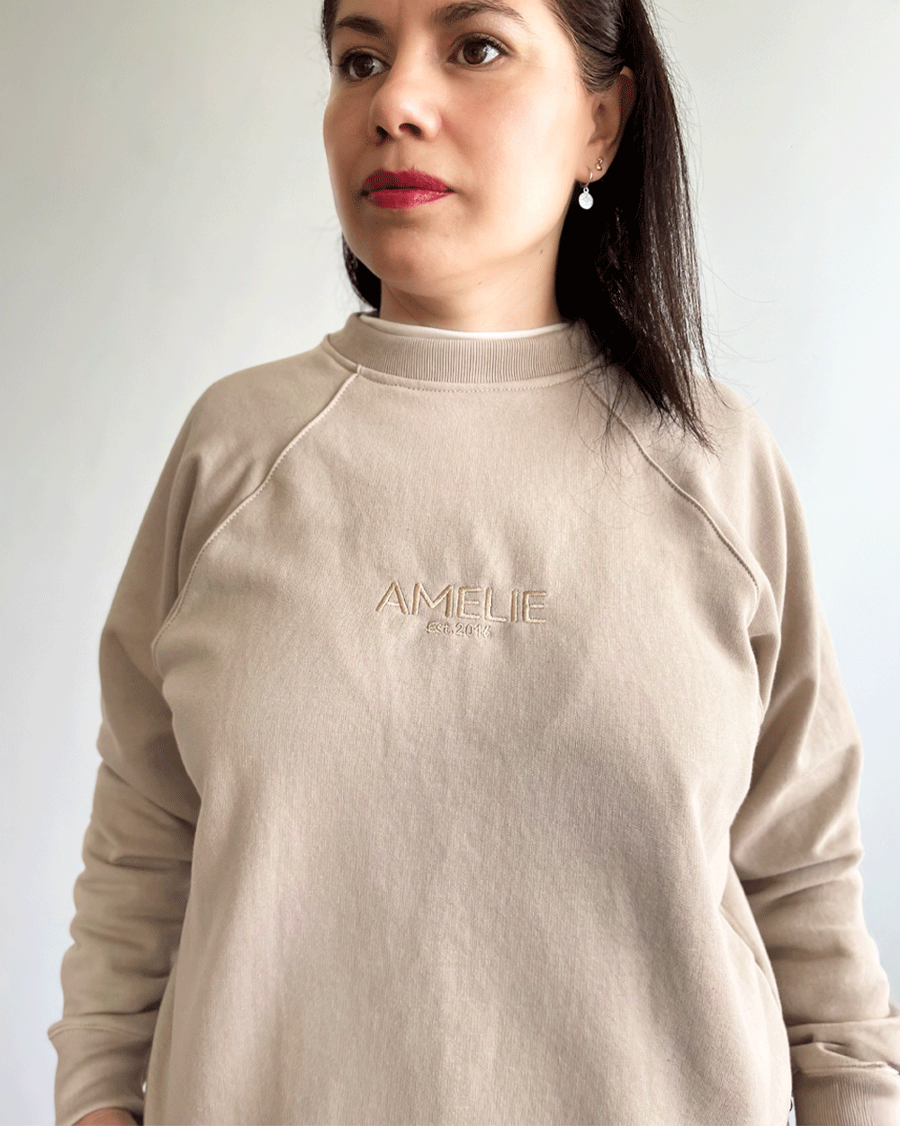SWEATSHIRT OVERSIZED AMELIE MOKA