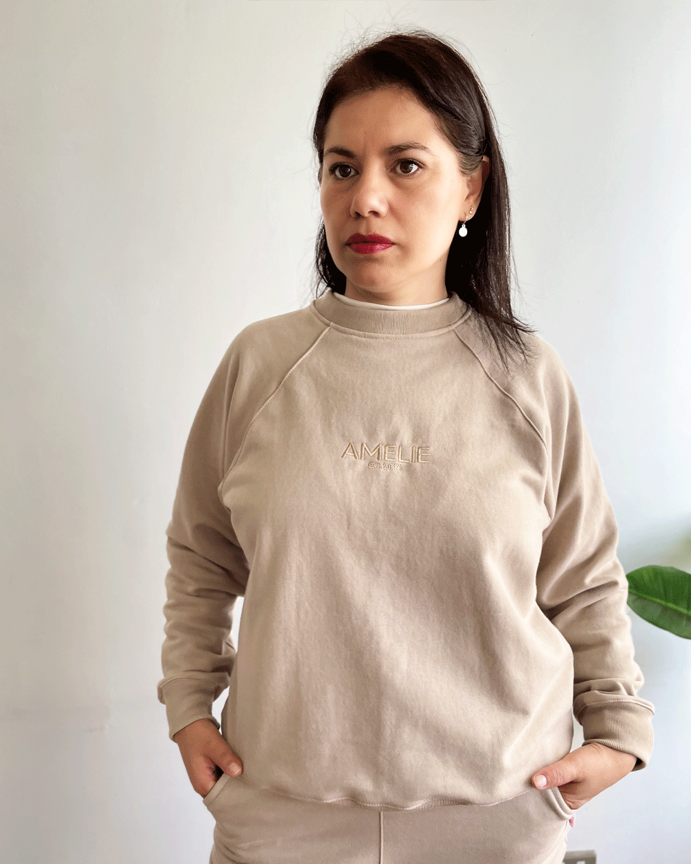 SWEATSHIRT OVERSIZED AMELIE MOKA