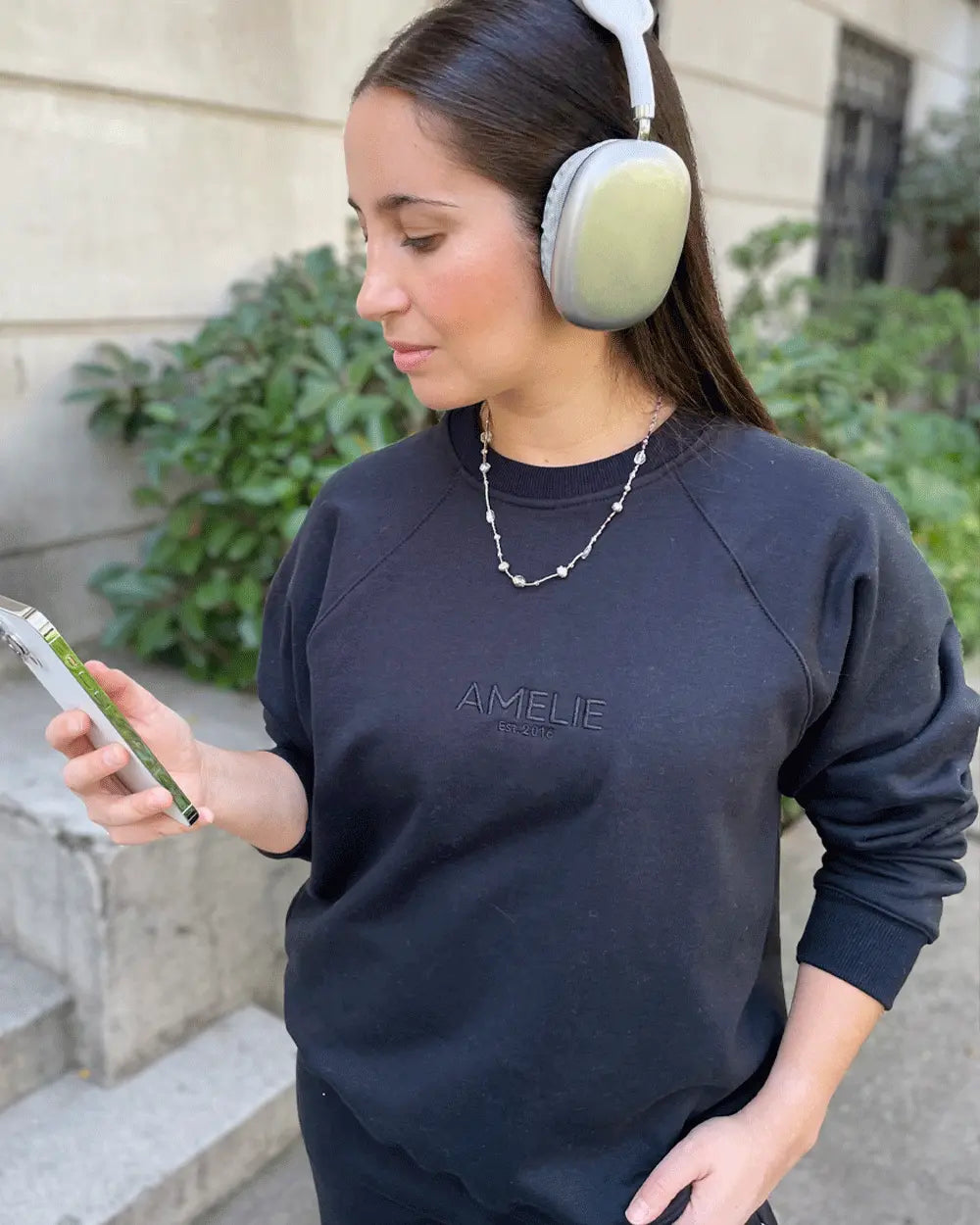 SWEATSHIRT OVERSIZED NEGRO