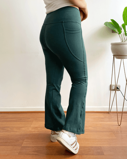 LEGGINS FLARE VERDE MUSGO