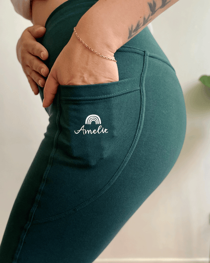 LEGGINS FLARE VERDE MUSGO