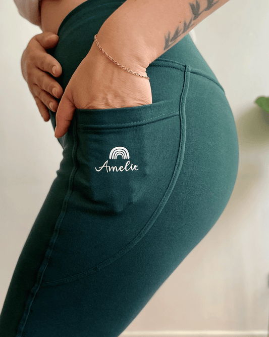 LEGGINS FLARE VERDE MUSGO
