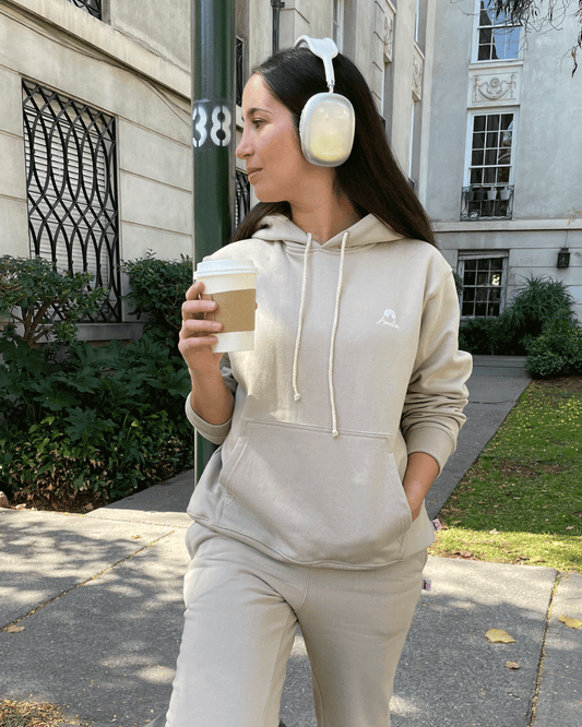HOODIE OVERSIZED WITH LOVE MOKA