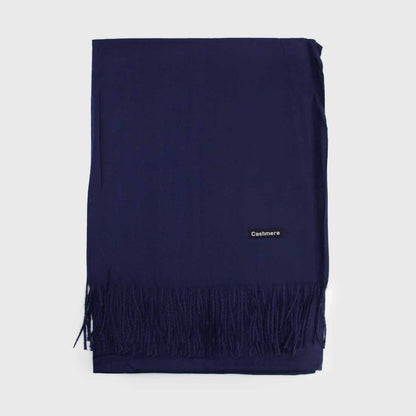 BUFANDA CASHMERE AZUL MARINO