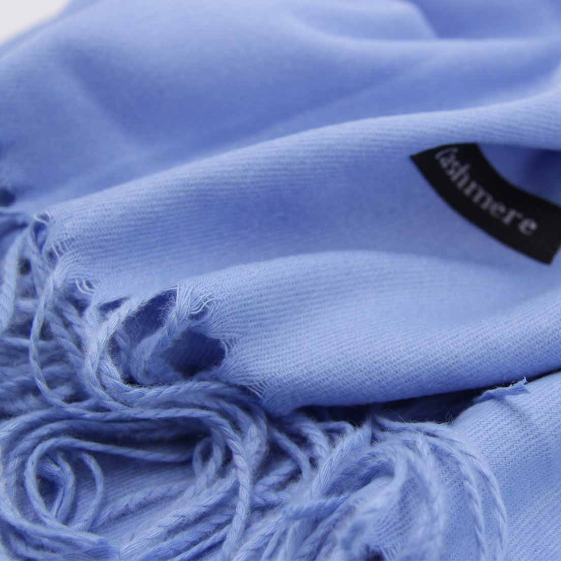 BUFANDA CASHMERE CELESTE