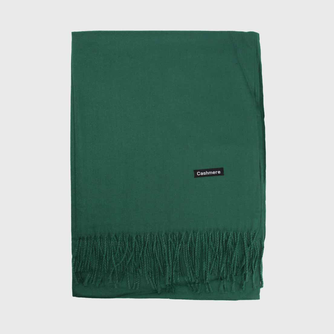 BUFANDA CASHMERE VERDE MUSGO