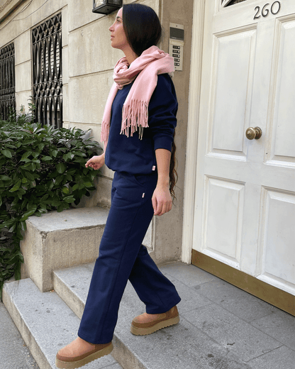 JOGGER PALAZZO WIDE LEG AZUL NAVY
