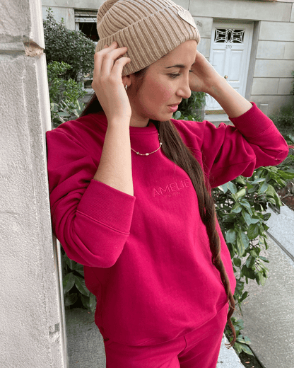 SWEATSHIRT OVERSIZED AMELIE CHERRY