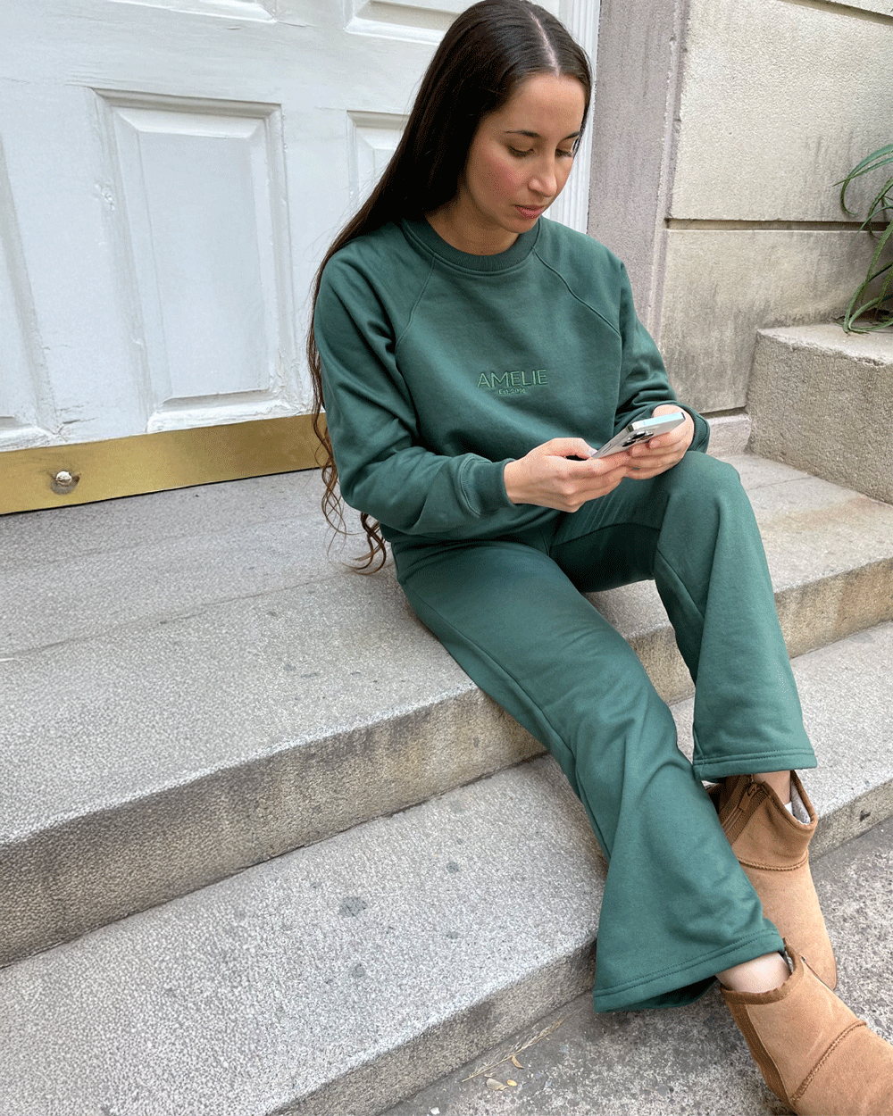 JOGGER PALAZZO WIDE LEG VERDE MUSGO