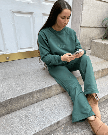 JOGGER PALAZZO WIDE LEG VERDE MUSGO