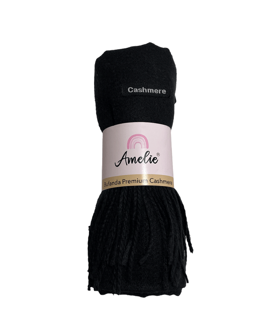 BUFANDA CASHMERE NEGRO