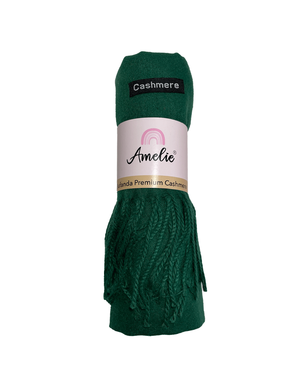 BUFANDA CASHMERE VERDE MUSGO