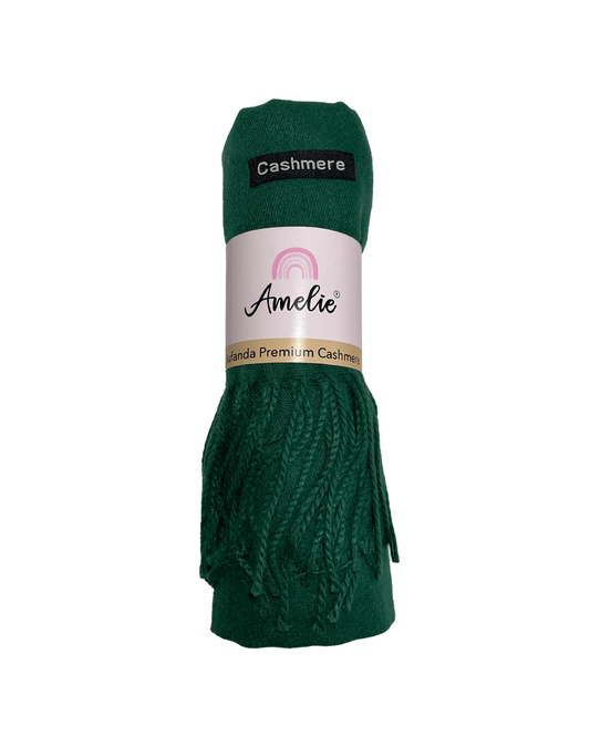 BUFANDA CASHMERE VERDE MUSGO