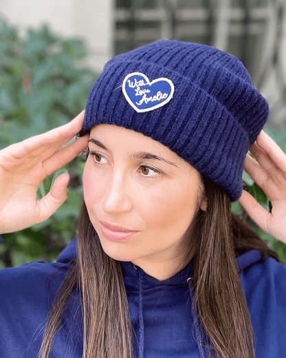GORRO DE LANA WITH LOVE AZUL NAVY