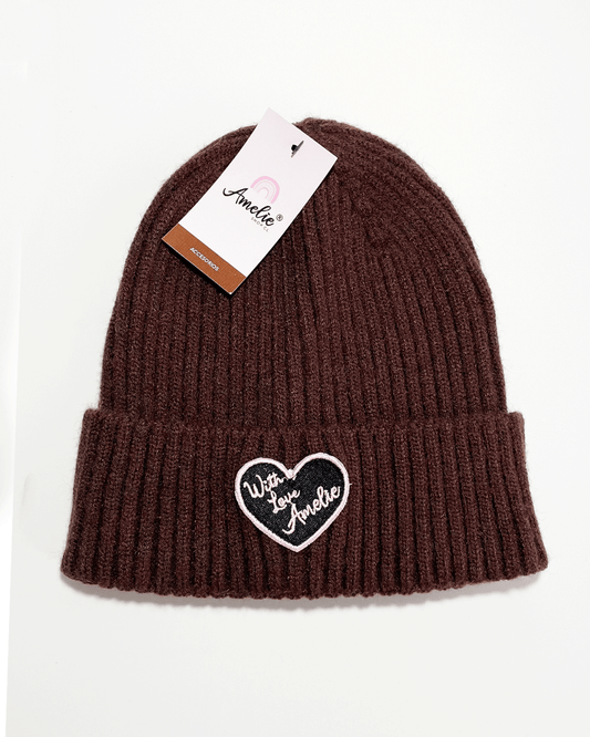 GORRO DE LANA WITH LOVE CHOCOLATE
