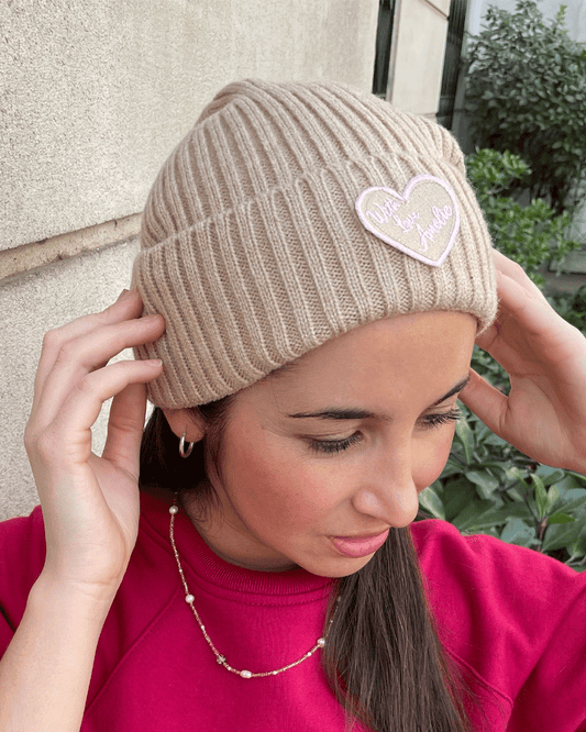 GORRO DE LANA WITH LOVE MOKA
