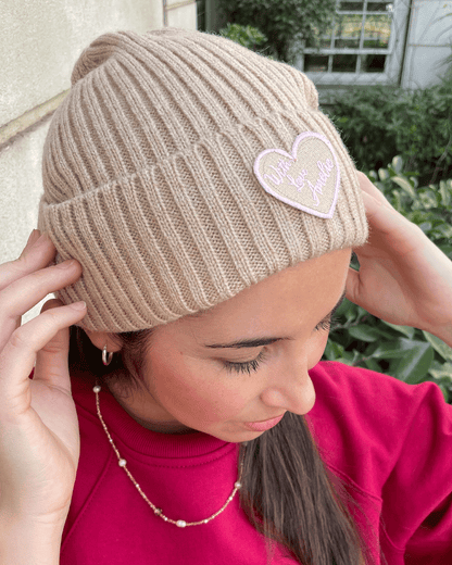 GORRO DE LANA WITH LOVE MOKA