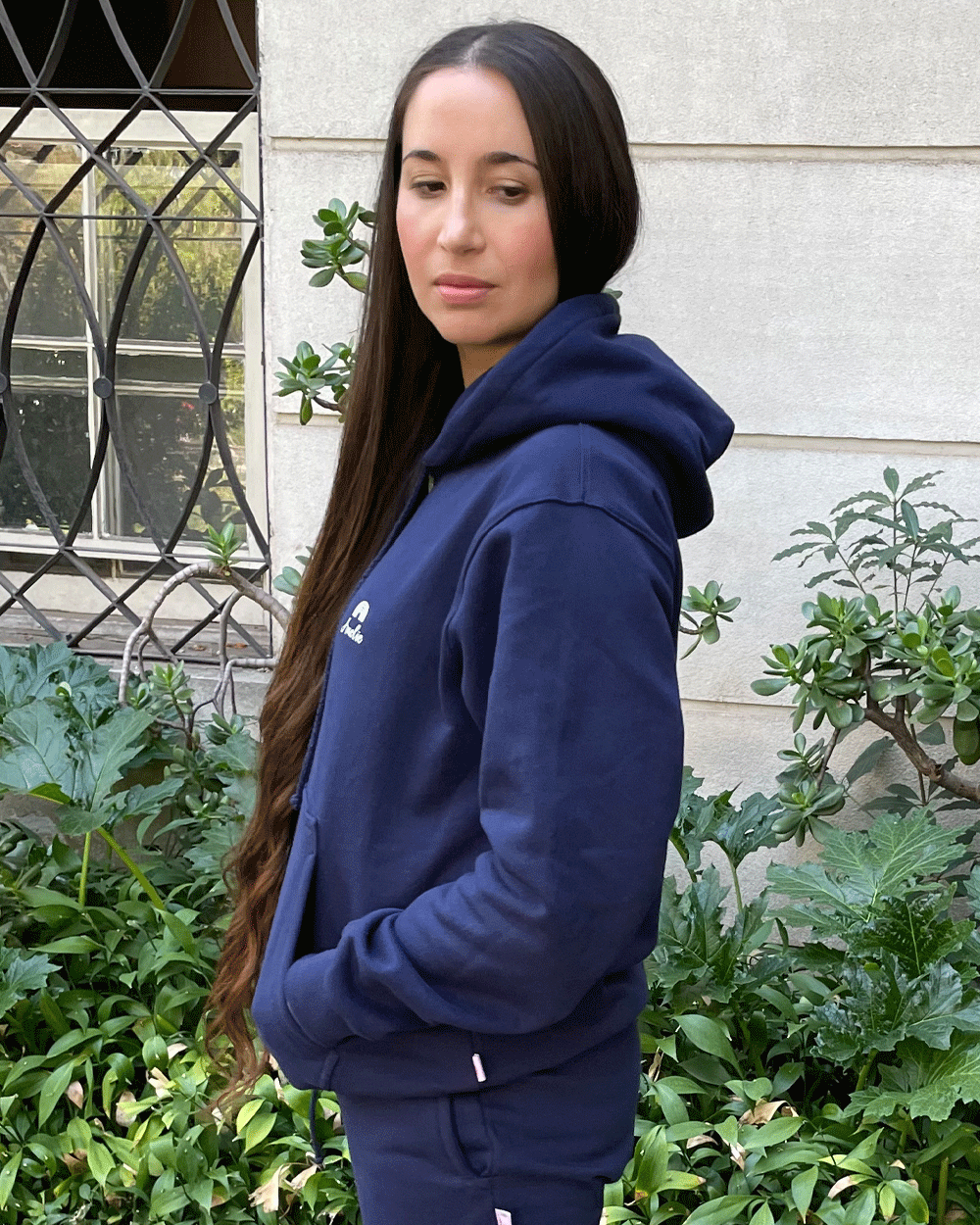 HOODIE OVERSIZED WITH LOVE AZUL NAVY