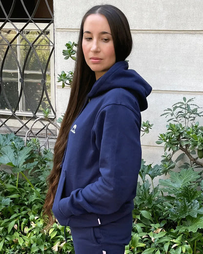 HOODIE OVERSIZED ALGODON AZUL NAVY