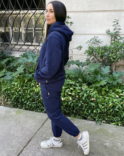 HOODIE OVERSIZED ALGODON AZUL NAVY