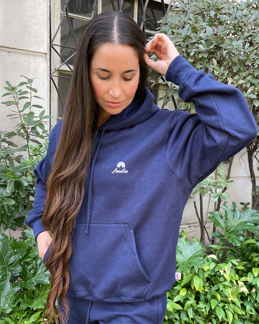 HOODIE OVERSIZED WITH LOVE AZUL NAVY