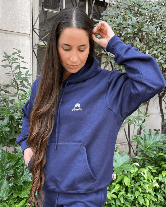HOODIE OVERSIZED WITH LOVE AZUL NAVY