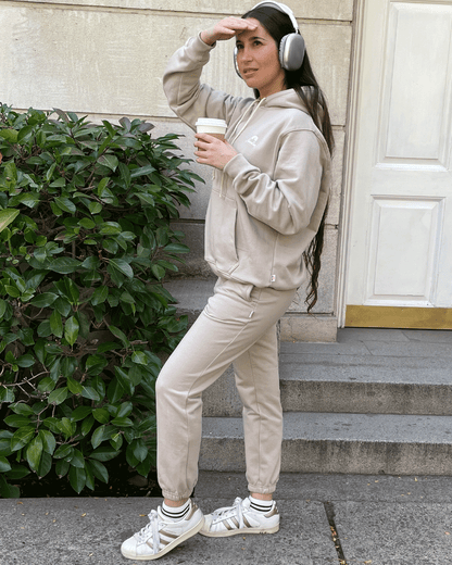 HOODIE OVERSIZED WITH LOVE MOKA