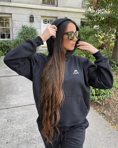 HOODIE OVERSIZED WITH LOVE NEGRO