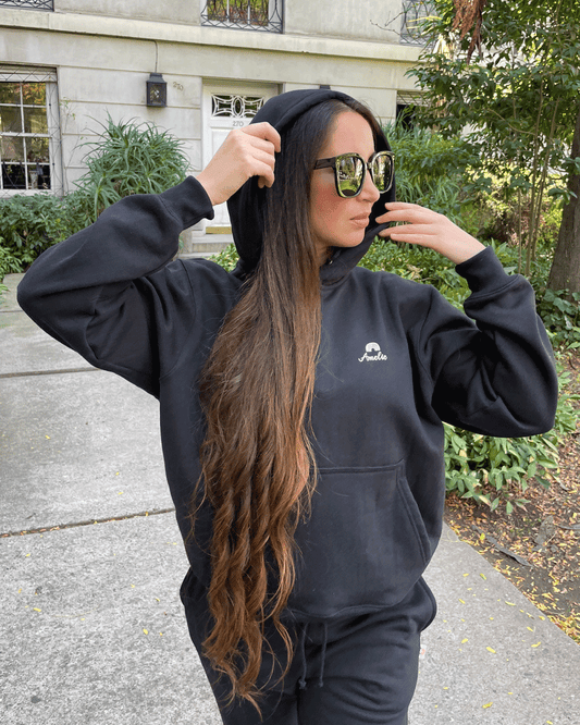 HOODIE OVERSIZED WITH LOVE NEGRO