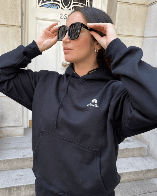 HOODIE OVERSIZED WITH LOVE NEGRO