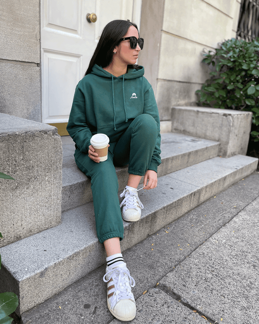 HOODIE OVERSIZED WITH LOVE VERDE MUSGO