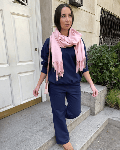 JOGGER PALAZZO WIDE LEG AZUL NAVY