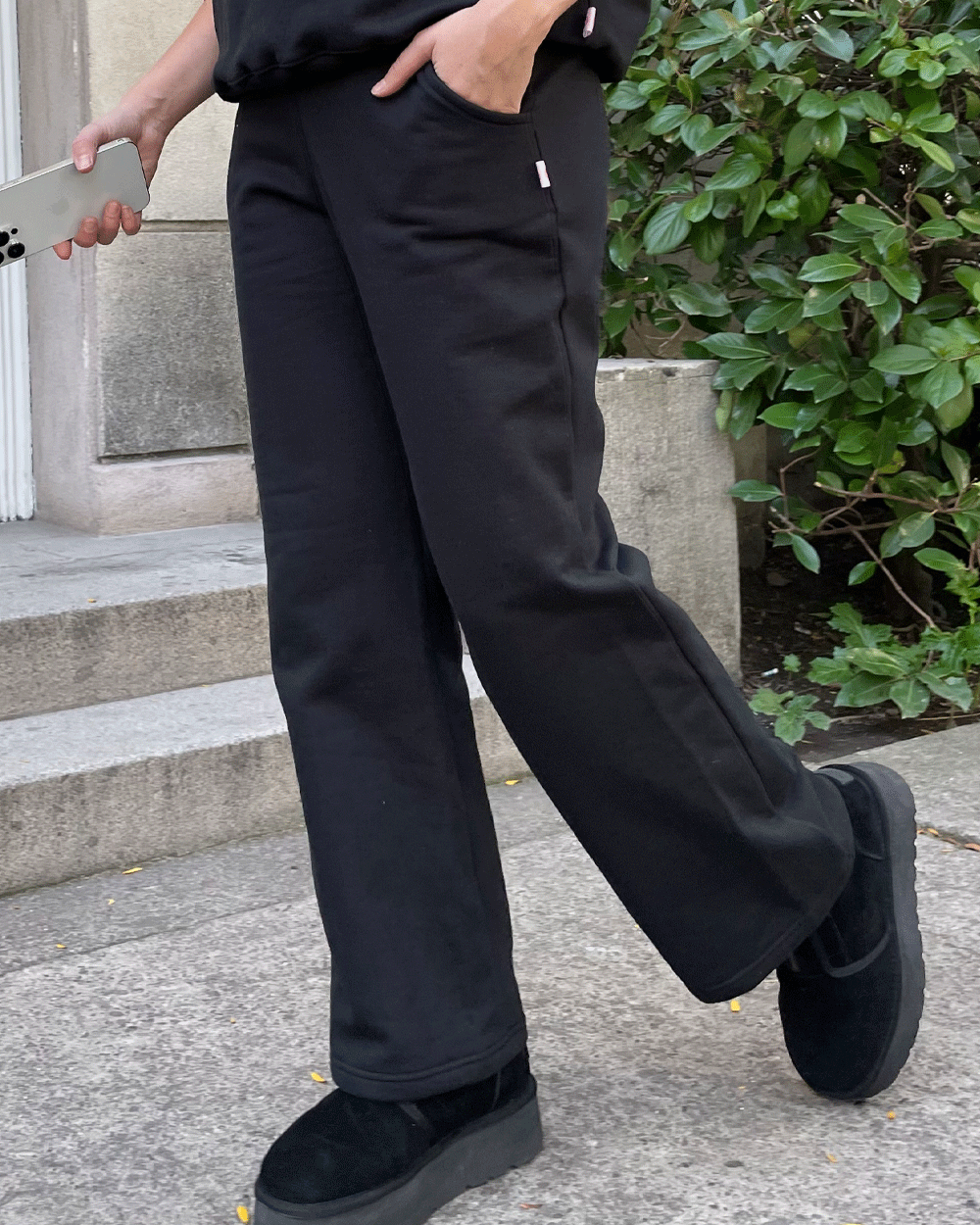 JOGGER PALAZZO WIDE LEG NEGRO