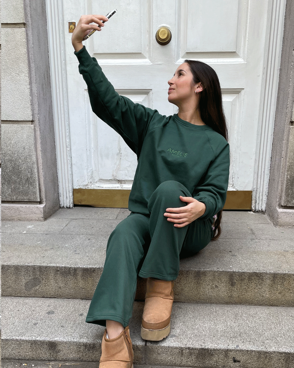 JOGGER PALAZZO WIDE LEG VERDE MUSGO