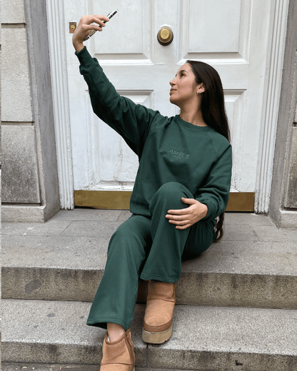 JOGGER PALAZZO WIDE LEG VERDE MUSGO