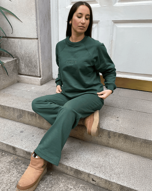 JOGGER PALAZZO WIDE LEG VERDE MUSGO
