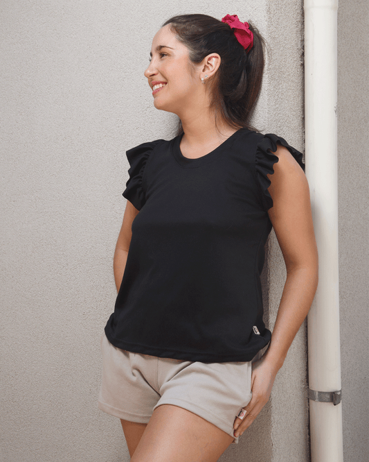 POLERA VUELOS NEGRO