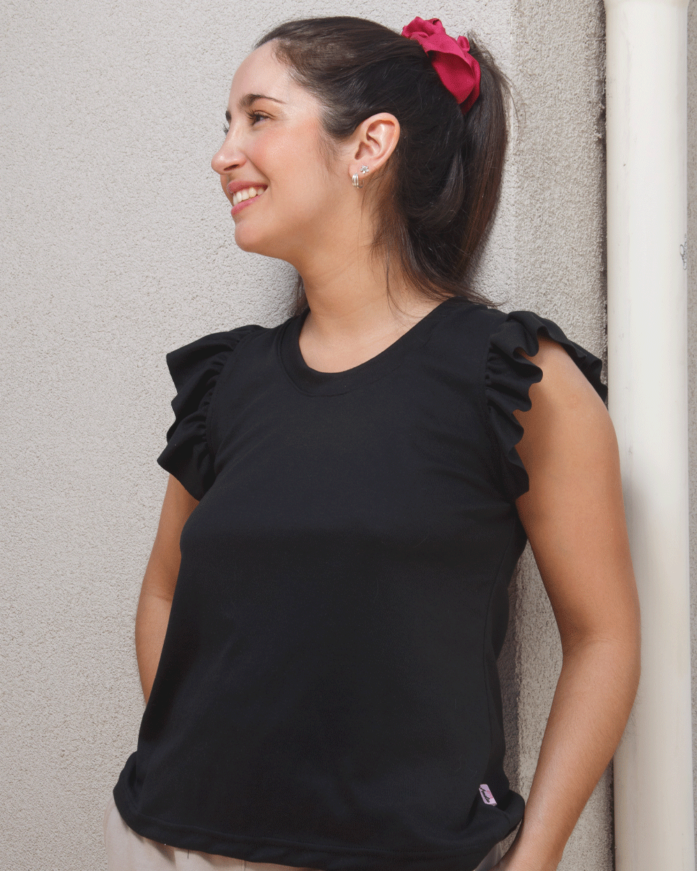 POLERA VUELOS NEGRO