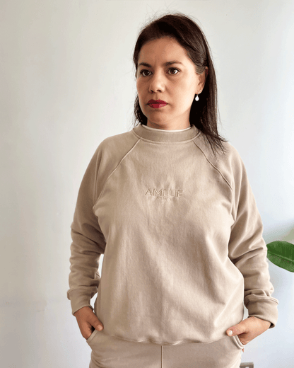 SWEATSHIRT OVERSIZED AMELIE MOKA