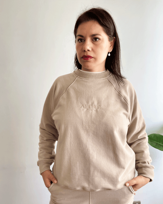 SWEATSHIRT OVERSIZED AMELIE MOKA