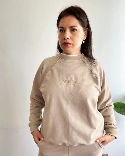 SWEATSHIRT OVERSIZED MOKA